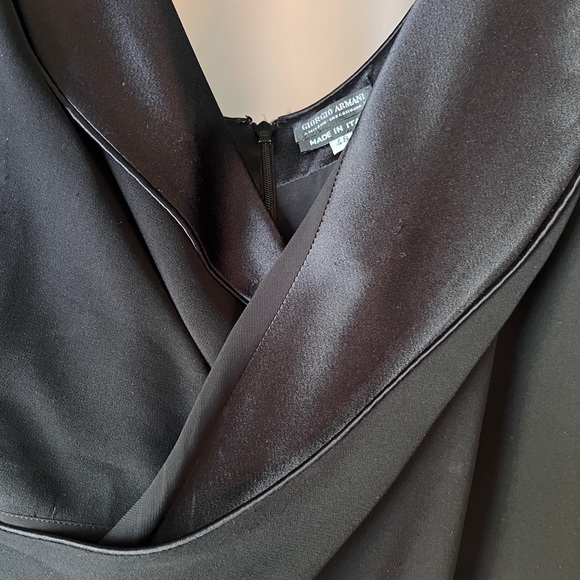Vintage Giorgio Armani Black Silk Formal Gown - Picture 11 of 13